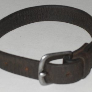 Leather dog collar small med sized dog
